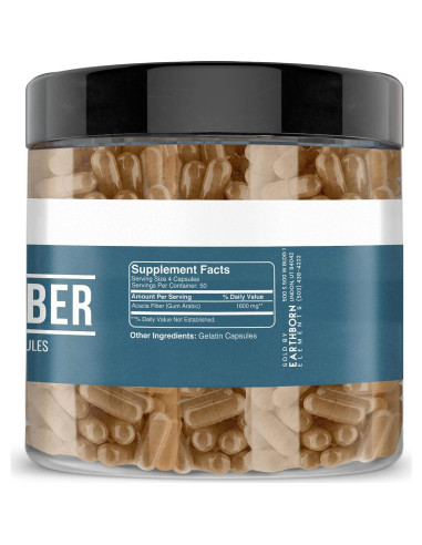 Fibra de Acacia Earthborn Elements 200 Cápsulas Pura Sin Aditivos