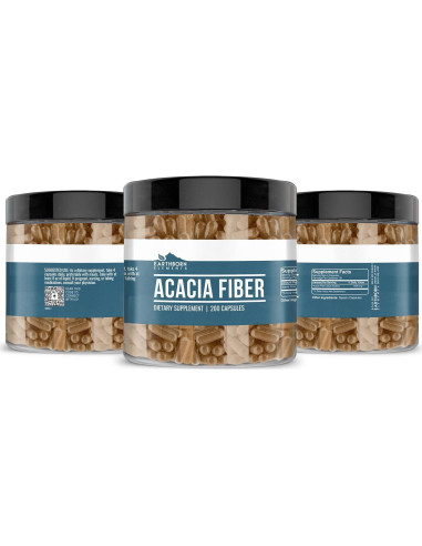 Fibra de Acacia Earthborn Elements 200 Cápsulas Pura Sin Aditivos
