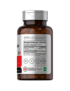 Suplemento L-Carnitina Horbaach 500mg 60 Cápsulas Sin Gluten 2