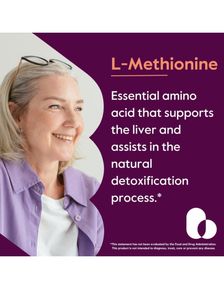 Suplemento L-Metionina 500mg Bestvite 120 Cápsulas Veganas