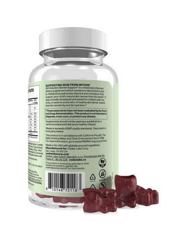 Gomitas Veganas Codex Labs para Piel Sensible - 60 Unidades