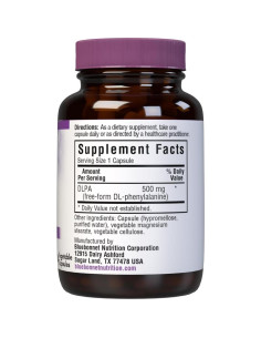 Cápsulas Vegetales DLPA 500 mg Bluebonnet - Soporte Nervioso 2