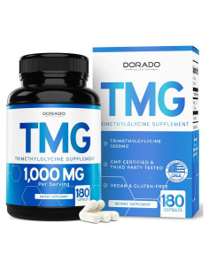 Suplemento Trimetilglicina TMG 1000mg Dorado Nutrition 180 Cápsulas