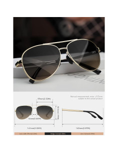 Gafas de sol LUENX Aviador Polarizadas UV400 para Hombres 2