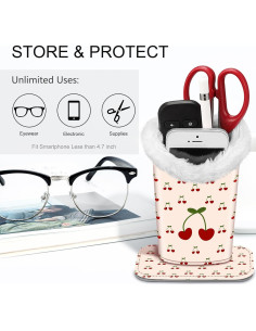 Soporte de Gafas FINTIE Forrado de Felpa Organizador 2