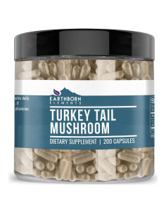 Cápsulas de Hongos Cola de Pavo Earthborn Elements 200 Unidades