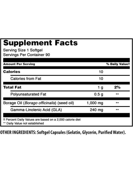 Suplemento de Aceite de Borraja Amazing Formulas 2000 Mg 90 Gelatinas