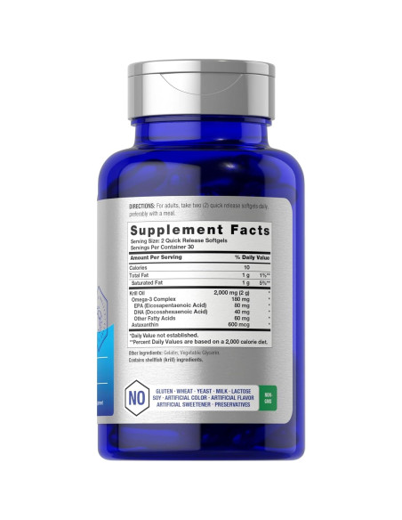 Aceite de Krill Antártico Horbach 2000mg - 60 Cápsulas Blandas Omega-3