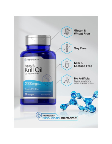 Aceite de Krill Antártico Horbach 2000mg - 60 Cápsulas Blandas Omega-3