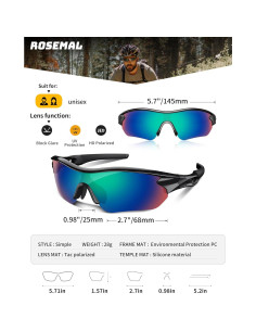 Gafas de sol deportivas Rosemal 7221 polarizadas UV400 2