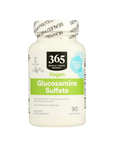 Glucosamina Sulfato Vegana 1500mg 90 Cápsulas 365 Whole Foods