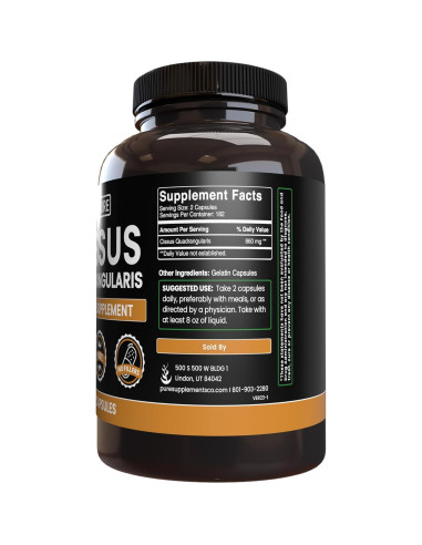 Cápsulas de Cissus Quadrangularis 365 Unidades Puras