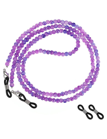 Cadena de Gafas Molain Estilosa 70cm Cristal Púrpura