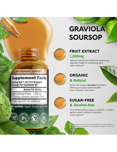 Extracto Líquido de Soursop Orgánico Nutra Harmony 59ml