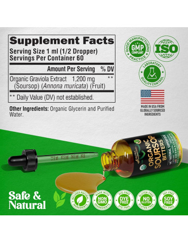 Extracto Líquido de Soursop Orgánico Nutra Harmony 59ml