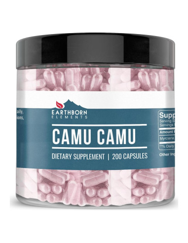 Camu Camu Elementos de la Tierra 200 Cápsulas Puras Sin Aditivos