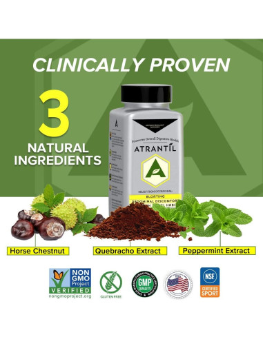 Atrantil 90 Cápsulas - Suplemento Digestivo Natural Antioxidante