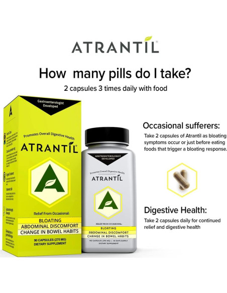 Atrantil 90 Cápsulas - Suplemento Digestivo Natural Antioxidante