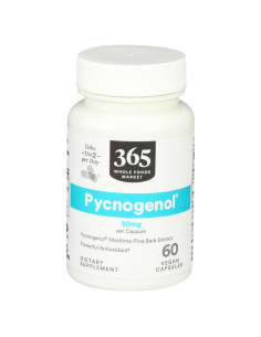 Extracto de Corteza de Pino Marítimo 365 Whole Foods 50mg 60 Cápsulas Veganas