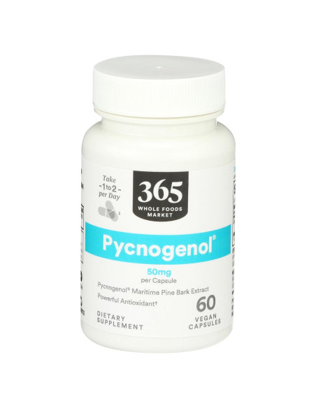 Extracto de Corteza de Pino Marítimo 365 Whole Foods 50mg 60 Cápsulas Veganas