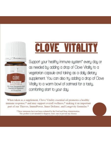 Aceite Esencial Clavo Vitality Young Living 5ml Antioxidante