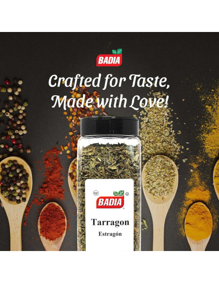 Estragón Seco Badia 99 g - Hierba Aromática para Cocina Francesa