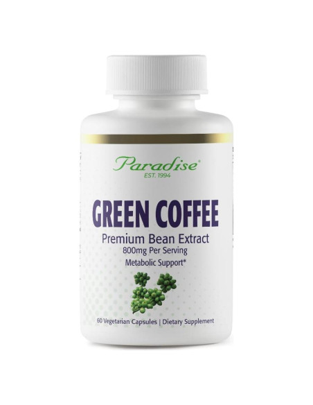 Granos de Café Verde Paradise Herbs, 60 Cápsulas Veganas