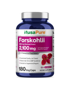 Extracto de Forskohlii NusaPure 4:1 525 mg - 180 Cápsulas Vegetales