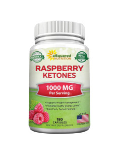 Cetonas de Frambuesa Natural aSquared 1000mg 180 Cápsulas