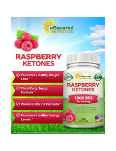 Cetonas de Frambuesa Natural aSquared 1000mg 180 Cápsulas 2