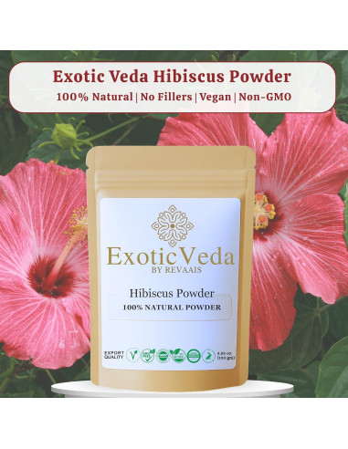 Polvo de Hibisco 100g REVAIS - 100% Puro, Vegano y Sin Gluten