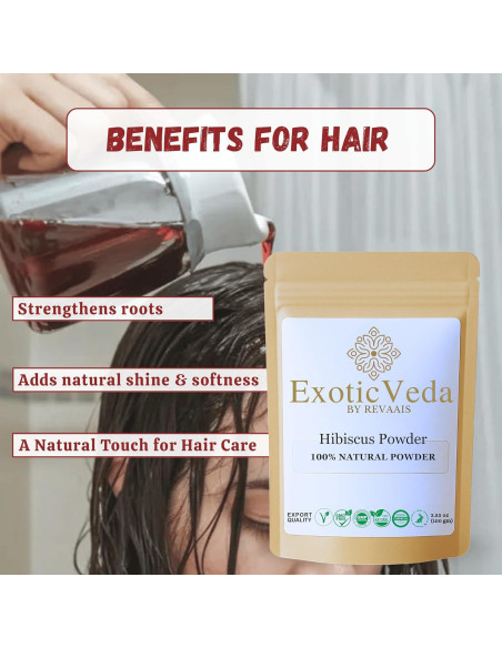 Polvo de Hibisco 100g REVAIS - 100% Puro, Vegano y Sin Gluten