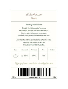 Té Herbal de Flor de Saúco Orgánico - Valley of Tea - 100g 2