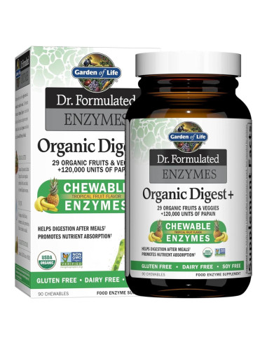 Enzimas Digestivas Orgánicas Dr. Formulado 90 Masticables Tropicales