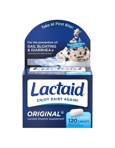 Lactaid Fuerza Original 120 Comprimidos 9000 FCC Lactasa