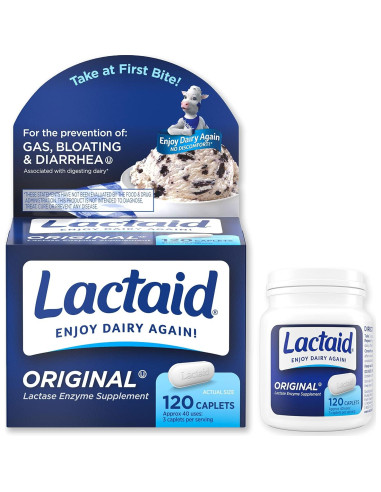 Lactaid Fuerza Original 120 Comprimidos 9000 FCC Lactasa