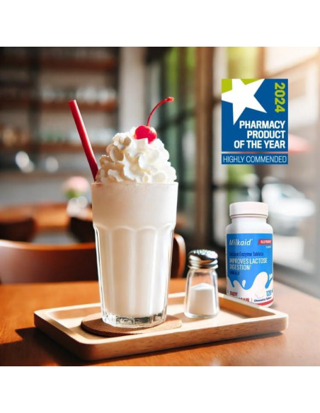 Tabletas Masticables Milkaid 120 Unidades Sabor Frambuesa