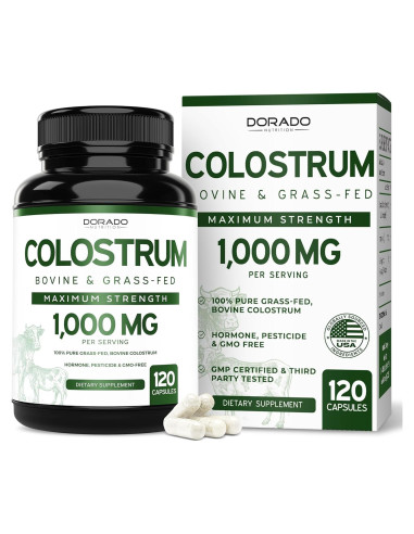 Suplemento de Calostro Bovina Dorado Nutrition 120 Cápsulas 1000mg