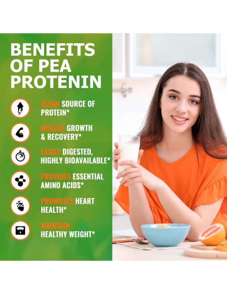 Proteína de Guisante Orgánica Zammex 1.19kg - 26g Proteínas