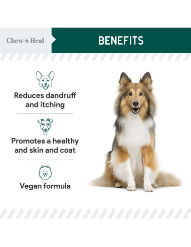 Aceite Omega 3 Vegano Chew + Heal 113.4 g para Perros
