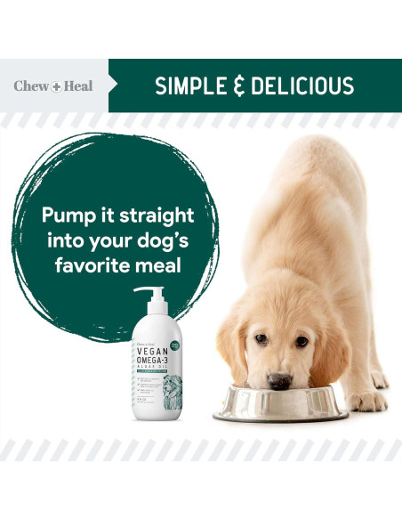Aceite Omega 3 Vegano Chew + Heal 113.4 g para Perros