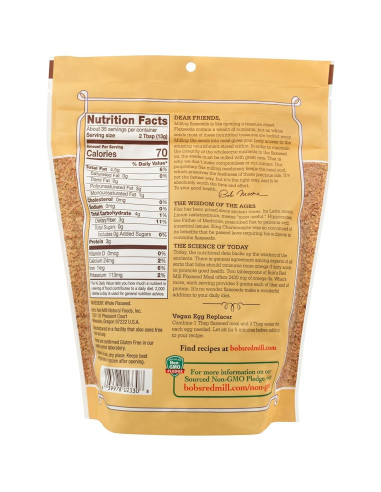Harina de Semilla de Lino Bob's Red Mill 454g - Vegana, No GMO