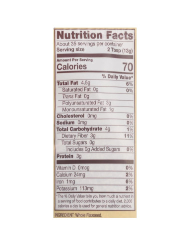 Harina de Semilla de Lino Bob's Red Mill 454g - Vegana, No GMO