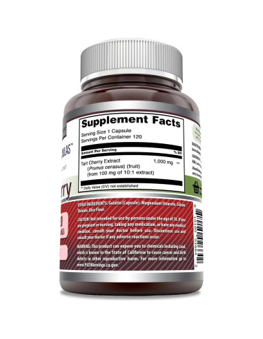 Suplemento de Cereza Ácida Amazing Formulas 1000 Mg 120 Cápsulas