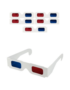 Gafas 3D de Papel QIANCAIWANG - Anaglifo Rojo y Azul