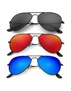 Gafas de Sol KALIYADI Aviador Polarizadas 3 Piezas