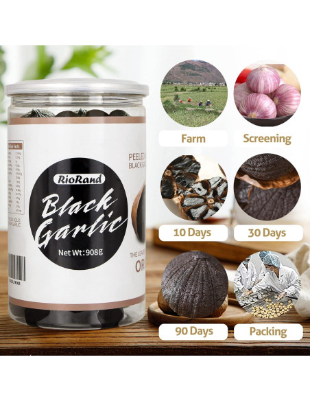 Ajo Negro RioRand 908g Entero Pelado Envejecido 90 Días