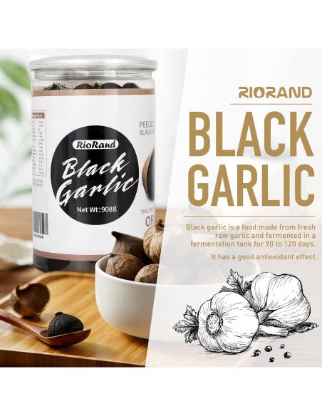Ajo Negro RioRand 908g Entero Pelado Envejecido 90 Días