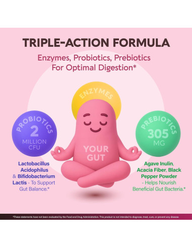 Enzimas Digestivas Veganas Nutra Harmony - 90 Cápsulas