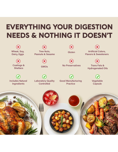 Enzimas Digestivas Veganas Nutra Harmony - 90 Cápsulas